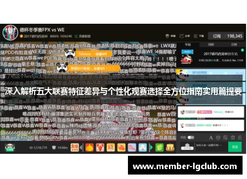 深入解析五大联赛特征差异与个性化观赛选择全方位指南实用篇提要 深入解析五大联赛特征差异与个性化观赛选择全方位指南实用篇提要